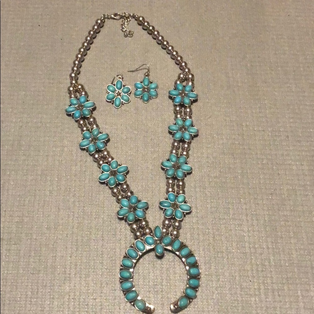 Floral Squash Blossom Necklace